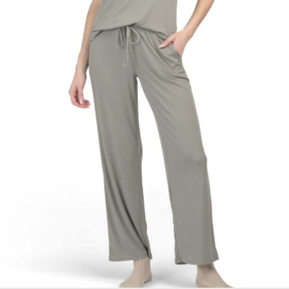 NWT NICOLE MILLER Green High Neck Tank and Pockets Pull on Pants Set Size - Picture 2 of 12